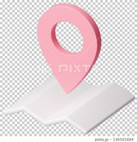 3D image_map pin_pink 136503884