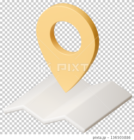 3D image_map pin_yellow 3D image_map pin_yellow 136503886