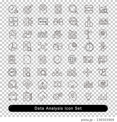 データ分析・AI・クラウドのアイコンセット 136503909