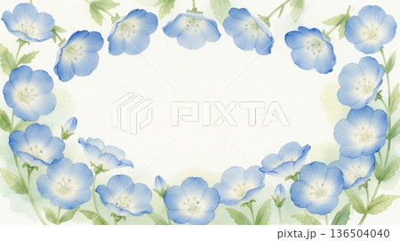 ネモフィラのボタニカルフレーム 136504040