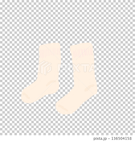 Beige socks illustration Beige socks illustration 136504158