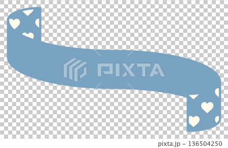 簡約可愛的心型圖案絲帶,藍色 3 簡約可愛的心型圖案絲帶,藍色 3 136504250