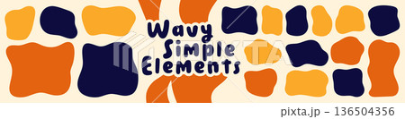 Cute simple shapes. 136504356