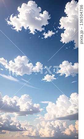 《AI画像》青い空と白い雲 136504786