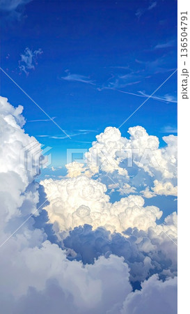 《AI画像》青い空と白い雲 136504791