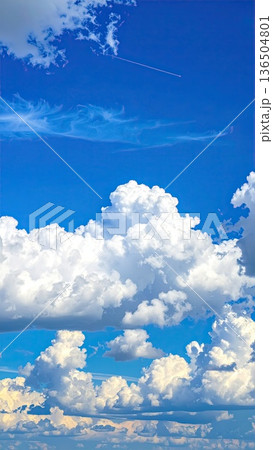 《AI画像》青い空と白い雲 136504801