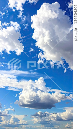 《AI画像》青い空と白い雲 136504802