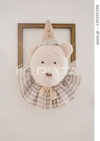 Plush Bear Wall Decor In Striped Costume Plush Bear Wall Decor In Striped Costume 136505398