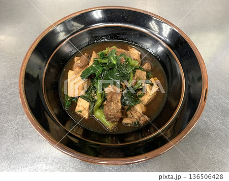 鶏角煮　菜の花　炒め物 136506428