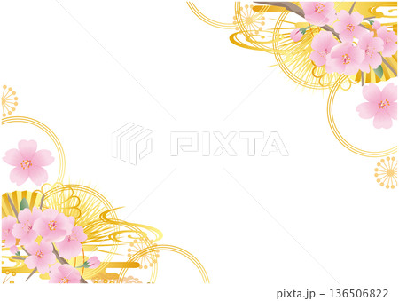 春の桜の花びら 136506822