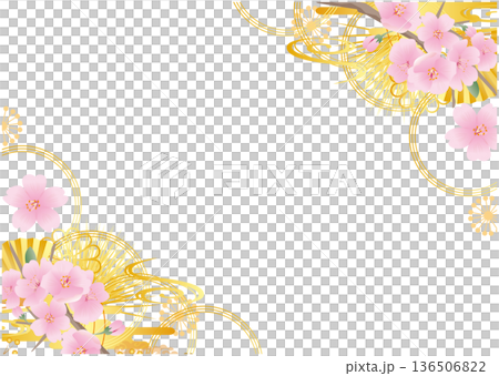 春の桜の花びら 136506822