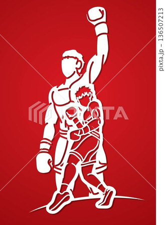Group of Boxer Mix Action Boxing Sport Cartoon Graphic Vector Group of Boxer Mix Action Boxing Sport Cartoon Graphic Vector 136507213