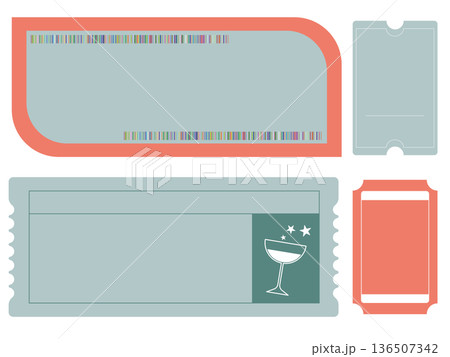 モダンなチケット・クーポン券のデザインフレーム / Modern Ticket Design Fra 136507342
