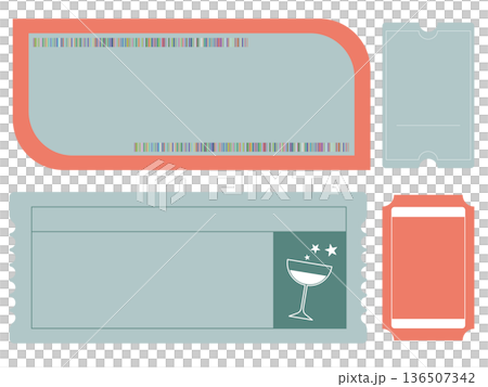 モダンなチケット・クーポン券のデザインフレーム / Modern Ticket Design Fra 136507342