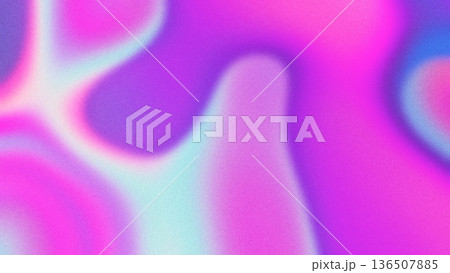 Holographic lo-fi grain noise Fluid Pattern in Neon Pink Colors, Modern 2000s, Y2K Aesthetic 136507885