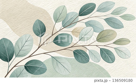 Modern abstract organic composition featuring Background  136509180