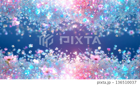 水中のような美しい宝石の欠片ダイヤモンドテクスチャ壁紙背景	 136510037