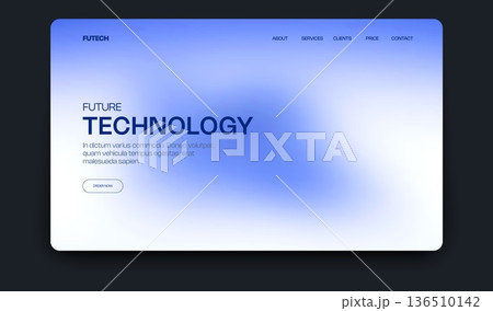 Technology web page background and abstract design mockup with graphic elements. Ui site banner and landing for ai, finance or big data business. Technology web page background and abstract design mockup with graphic elements. Ui site banner and landing for ai, finance or big data business. 136510142