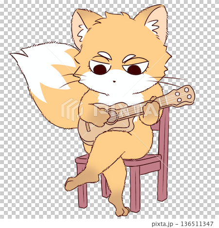 一隻狐狸在演奏弦樂器 一隻狐狸在演奏弦樂器 136511347