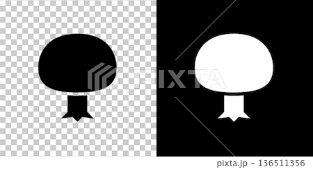 Simple tree icon. Afforestation and forest logo mark 136511356