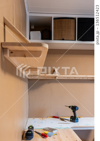 Tools and Measuring Tape for Furniture Assembly Tools and Measuring Tape for Furniture Assembly 136512423