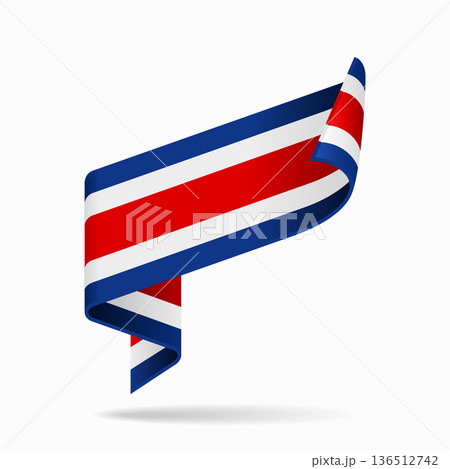 Costa Rican flag ribbon icon for patriotic,...のイラスト素材 [136512742] - PIXTA