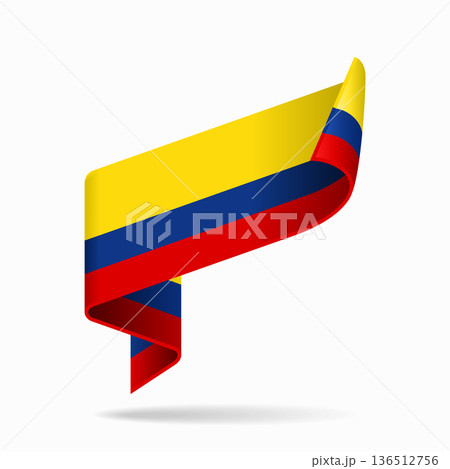 Colombian flag ribbon icon for patriotic,...のイラスト素材 [136512756] - PIXTA