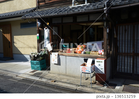 街角の風景 八百屋さん スケッチ写真 街角の風景 八百屋さん スケッチ写真 136513259