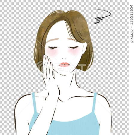 Women with menopausal concerns such as skin inflammation and fatigue Women with menopausal concerns such as skin inflammation and fatigue 136513654