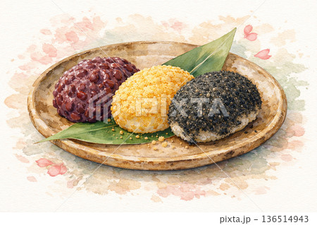 春の味わい ぼたもち三種 136514943