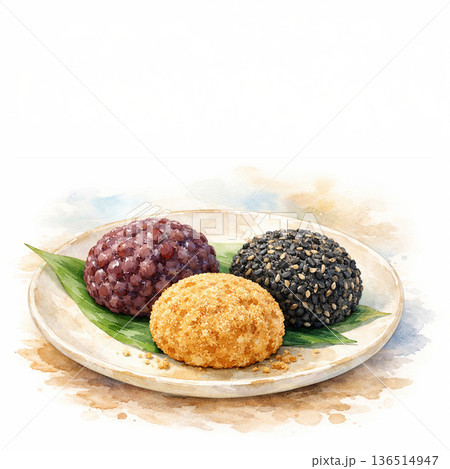 季節のごあいさつ ぼたもちの彩り 136514947