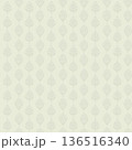 グリーンの葉っぱ柄エンボス背景 シームレスパターン 136516340