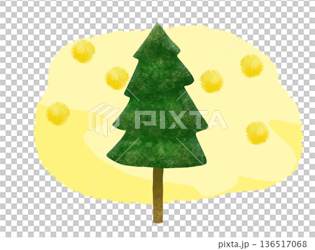 花粉が飛散するスギ花粉 花粉が飛散するスギ花粉 136517068