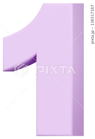 3D素材_数字_1_紫 3D素材_数字_1_紫 136517167