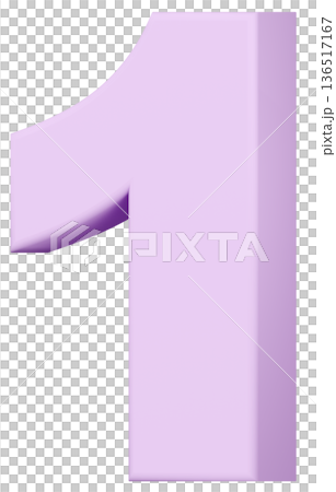3D素材_数字_1_紫 3D素材_数字_1_紫 136517167