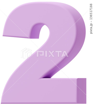 3D素材_数字_2_紫 136517188