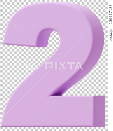 3D素材_数字_2_紫 136517188