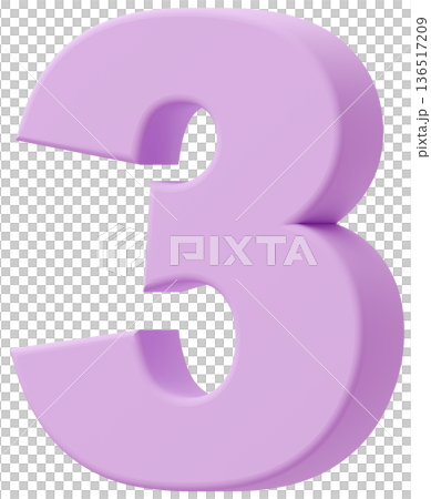 3D素材_数字_3_紫 3D素材_数字_3_紫 136517209