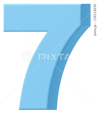 3D素材_数字_7_水色 136518030