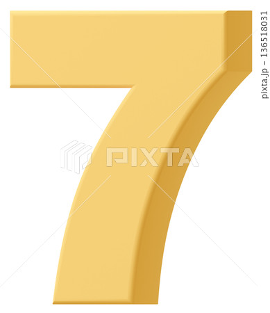 3D素材_数字_7_黄色 136518031