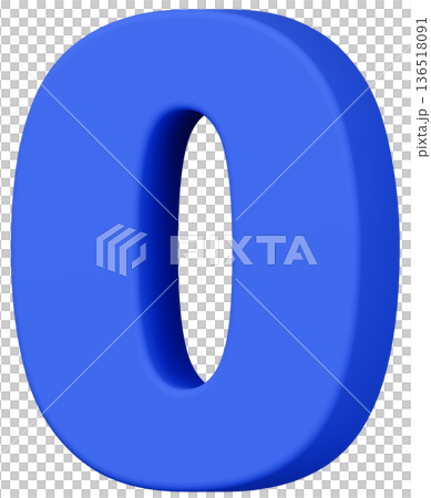 3D素材_数字_0_青 3D素材_数字_0_青 136518091
