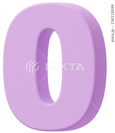3D素材_数字_0_紫 136518099