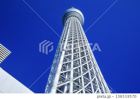 東京都、東京スカイツリーと東京ソラマチの外観 136519570