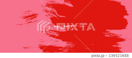 Abstract hand drawn brush strokes. Brush stroke and texture. Abstract ink brush stroke background. Minimalist background for banner, poster, cover, brochure, flyer, website 136521688