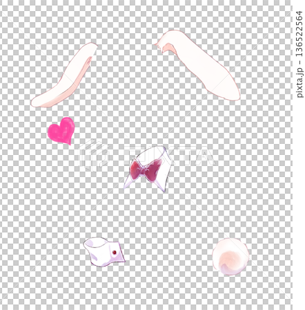 バニーガールの衣装 136522564