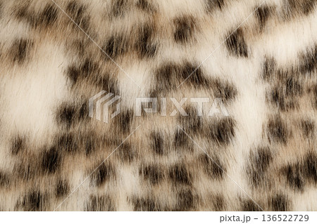 Leopard pattern synthetic fur texture background 136522729
