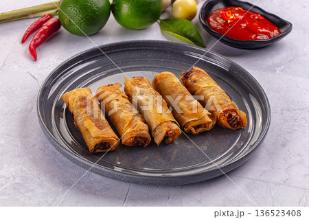 Stuffed Vietnamese Nem roll with meat 136523408