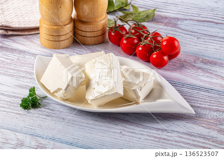 Greek traditional Feta soft cheese Greek traditional Feta soft cheese 136523507