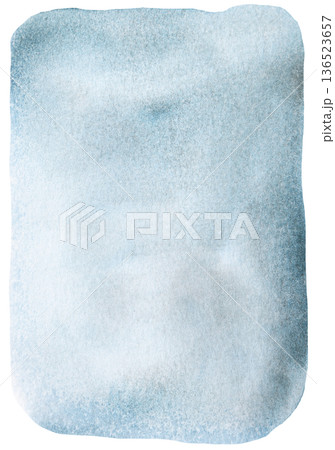 Light muted blue watercolor rectangle, isolated illustration. Hand painted graphic element with copy space 136523657