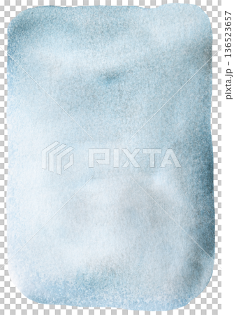 Light muted blue watercolor rectangle, isolated illustration. Hand painted graphic element with copy space 136523657